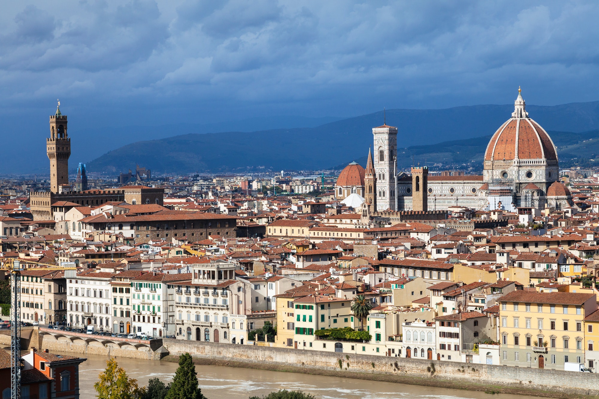 skyline of Florence with Cathedral and Palazzo